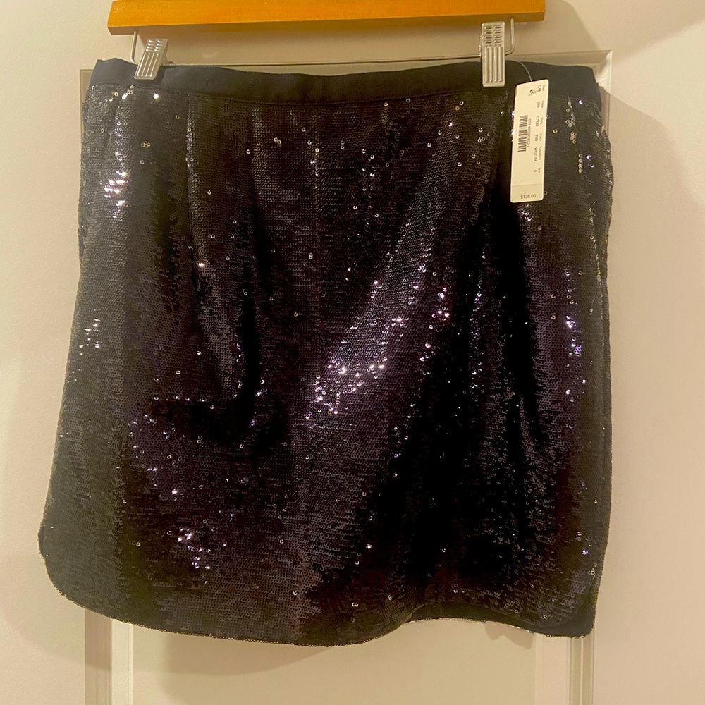 Navy blue Womens sequin skirt